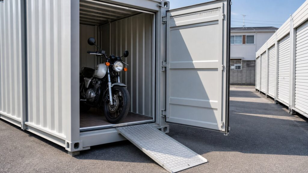 バイクコンテナの選び方｜85%は1サイズ。広さは選べない
